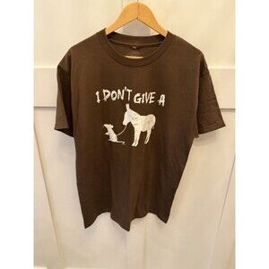 Women’s I Don't Give A Rats A$$ T-Shirt Graphic Funny Novelty Y2K Gag Gift Sz L
